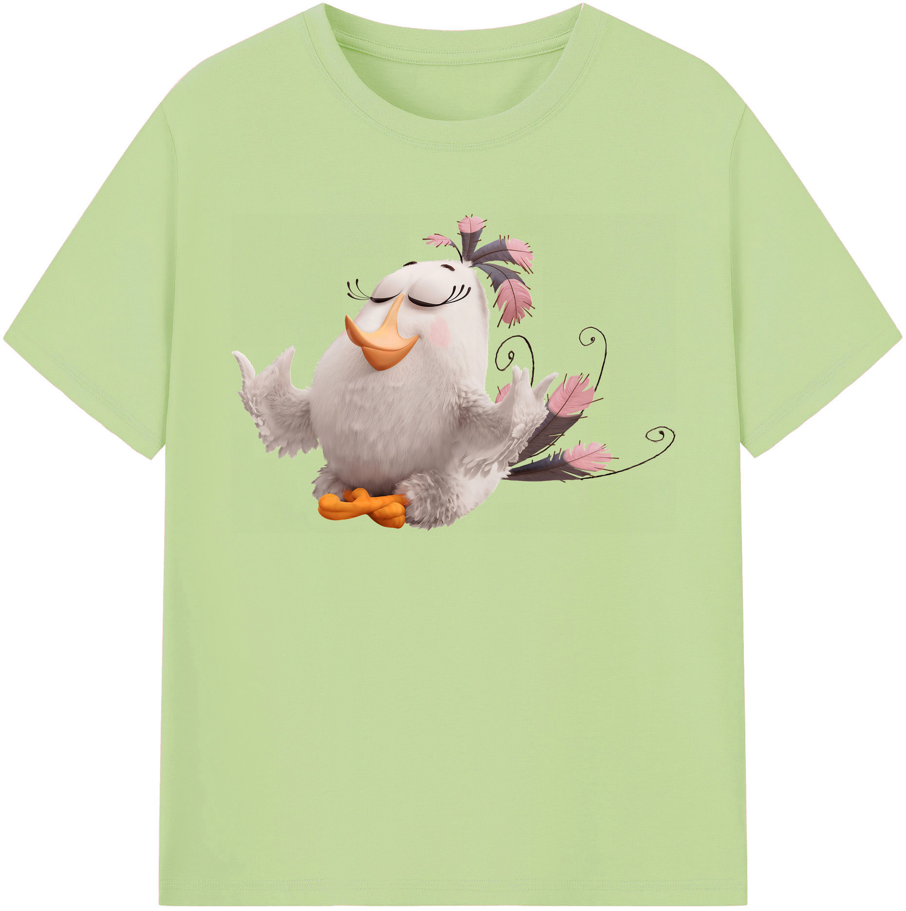 （画像用） Angry Birds アングリーバード 綿100％半袖Tシャツ（フロントプリント）